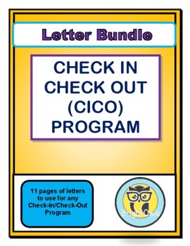 Preview of PBIS- Check In Check Out Program Letters (CICO) Positive Rewards, Behavior 