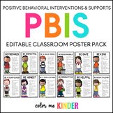 PBIS Classroom Poster Pack with 100 EDITABLE Templates