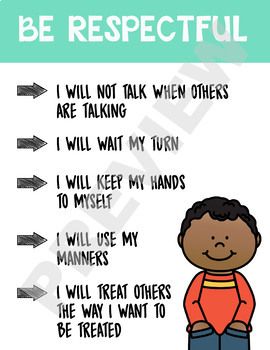 PBIS Classroom Rules Set by Wellness Market | TPT