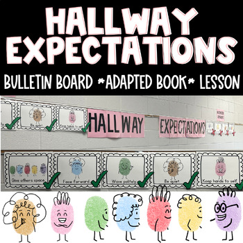 Preview of PBIS Hallway Expectations Elementary Bulletin Board