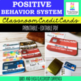 PBIS - Positive Behavior System - Classroom Credit Cards -