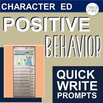 Preview of Positive Behavior Writing