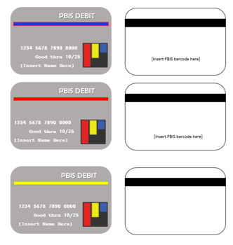 Preview of PBIS Rewards Debit Cards with Barcode!