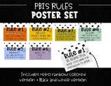 PBIS Rules Poster Set - Retro Rainbow