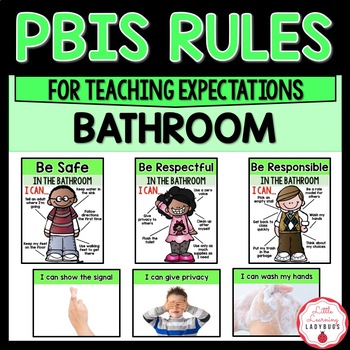 bathroom expectations rules pbis printables teaching posters