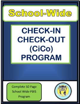 Preview of PBIS- School-Wide Check In Check Out (CICO) Middle School High School, Behavior