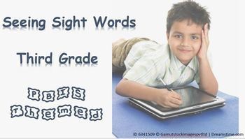 Preview of PBIS Themed Seeing Sight Words - Third Grade