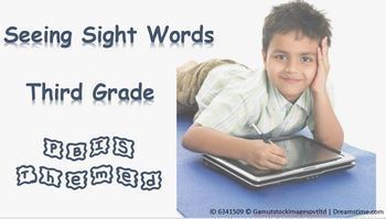 Preview of PBIS Themed Seeing Sight Words - Third Grade (Automatic Version)