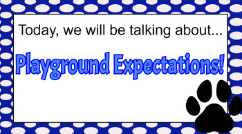 Preview of PBIS lesson with SLIDES - PLAYGROUND EXPECTATIONS