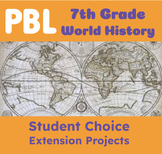 PBL BUNDLE: 7th Grade World History Extension Projects
