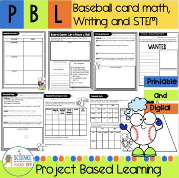 Preview of PBL Baseball Pack | Project Based Printable/Digital #sizzlingSTEM2