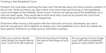 Preview of PBL- Creating a New Basketball Court