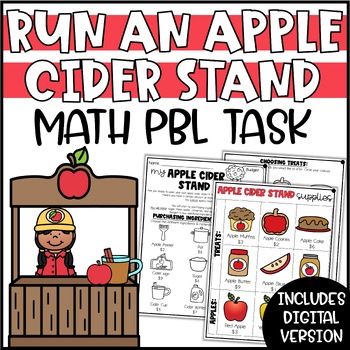 Preview of PBL Math Challenge | Run an Apple Cider Stand Math Project