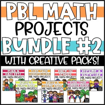Preview of PBL Math Enrichment Projects - Math & Writing Bundle #2