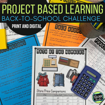 Preview of PBL Math Problem Solving Project - Back to School Shopping - Print and Digital