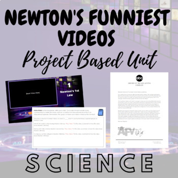 Preview of PBL Newton's Funniest Videos (Force and Motion, Newton's Laws) Grade 8