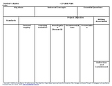 PBL Planning Template and Calendar - Microsoft Word Document