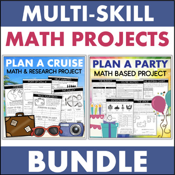 Preview of 4th Grade Math Projects The End of the Year Plan A Cruise & Plan A Party