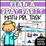 PBL Tasks & Math Challenges | Plan a Birthday Party