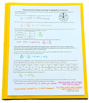 experimental probability of simple events lesson 5 2 answers