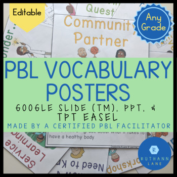 Preview of PBL Academic Vocabulary Posters Project Based Learning Vocabulary PBL ESL Tool