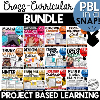 Preview of HUGE ELA & Math Project-Based Learning Bundle | Thanksgiving, Christmas + More