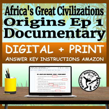 Preview of PBS - Africa's Great Civilizations - Episode 1 - Origins Handout