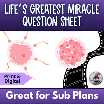 Preview of PBS NOVA Life's Greatest Miracle Question Worksheet, Editable, Digital and Print