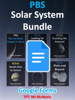 Preview of PBS Solar System Video Questions Worksheets Google Docs Bundle