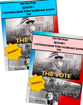 Preview of PBS The Vote Episode 1 and 2: DIFFERENTIATED Video Guides