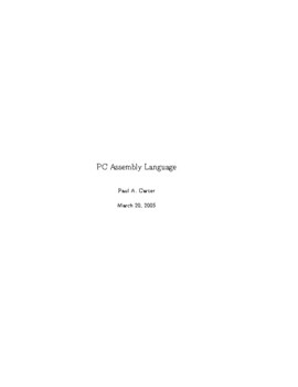 Preview of PC Assembly Language