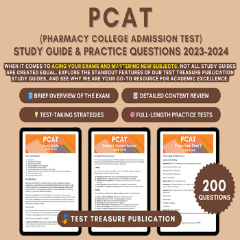 Preview of PCAT Study Guide 2023-24: Comprehensive Prep for Pharmacy College Admission Test