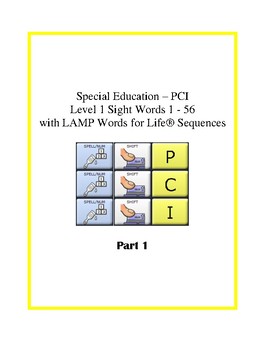 Preview of PCI Level 1 Vocabulary (1 - 56) - LAMP Words for Life - AAC Device