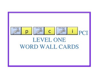 Preview of PCI Level 1 Word Wall Cards with LAMP sequences - WFL - AAC Device