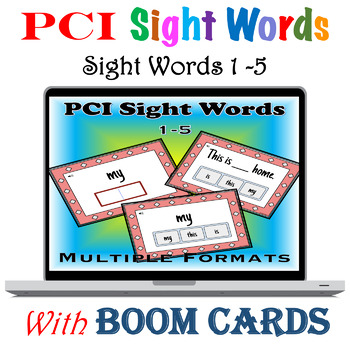 Preview of PCI Sight Words - Multiple Formats on BOOM CARDS