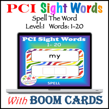 Preview of PCI Sight Words: Spell 1-20 BOOM Cards