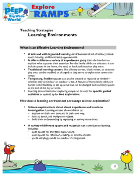 Preview of PD Handout: Learning Environments to explore Ramps