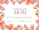 PDF Certification and Coupon Bundle FOR MOM - warm flowers