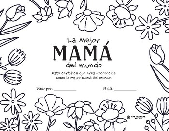 Preview of PDF Certification and Coupon Bundle for MOM (SPANISH)