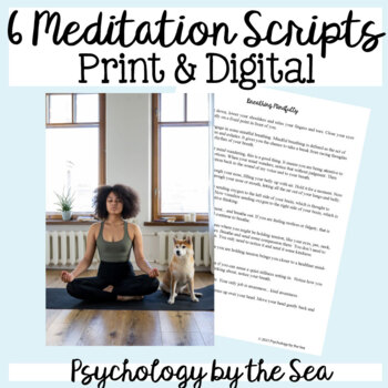 Preview of PDF & Digital Meditation Scripts & Response Questionnaire, Emotional Awareness