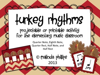 Preview of PDF: Five Fat Turkeys & Rhythms for the Kodaly or Orff Classroom