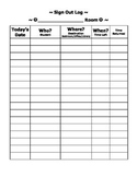 PDF Format Sign Out Log To Track Students Who Leave The Room