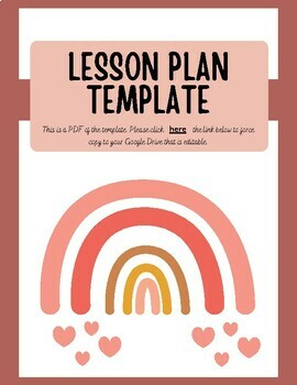 Preview of PDF/Google Slide: EDITABLE: Student Teaching/Classroom Lesson Plan Template