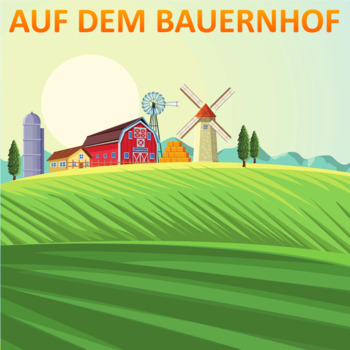 Preview of PDF Presentation Auf dem Bauernhof, Farm animals for German lesson.