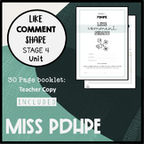 PDHPE Stage 4 Unit - Like Comment Share