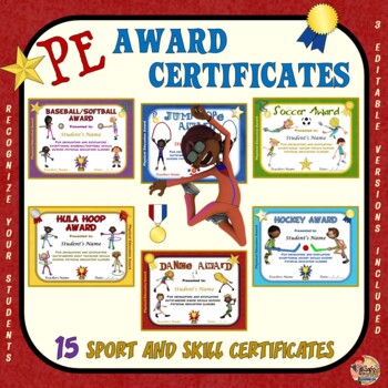 Preview of PE AWARDS- 20 Sport and Skill Certificates
