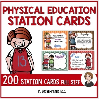 Preview of PE Activities Station Cards (200)
