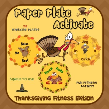 Preview of Paper Plate Activate- Thanksgiving Fitness Edition