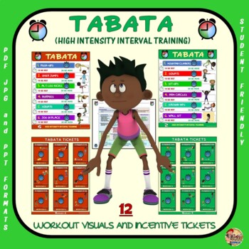 Preview of PE Activity: TABATA: 12 Visuals and Tickets