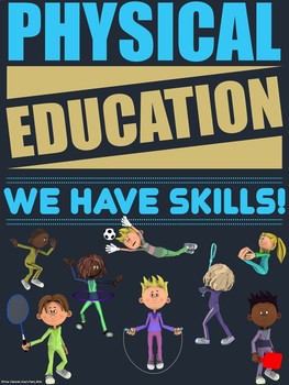 PE Advocacy Poster Bundle: 6 Physical Education Typography & Animation  Visuals